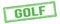 GOLF text on green grungy vintage stamp