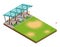 Golf Training Isometric Composition