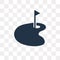 Golf vector icon isolated on transparent background, Golf trans