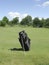 Golfbag near green