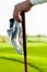 Golfer hand on Golf Club