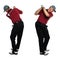 Golfer side views