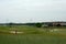 Golfers playing on the Golf-yard in Teteringen