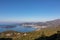 Goli Vrh - Panoramic aerial view on the coastline of Budva and Sveti Nikola Island seen from Goli Vrh, Adriatic Sea, Montenegro