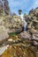 Golo river stream and Radule waterfall in Corsica Island