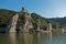 Golubac fortress view from a ship at Danube river