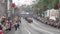 Gomel, Belarus - 05/09/2019: Military vehicles and soldiers in a festive parade on Victory Day along the main street of the city