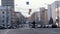 GOMEL, BELARUS - April 19, 2021: traffic of cars and pedestrians on Lenin square in Gomel 2021