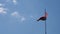 GOMEL, BELARUS - MARCH 30, 2019: Belarusian flag against the blue sky