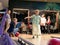 GOMEL, BELARUS - MAY 15, 2019: Continent Entertainment Center. Kids playing bowling