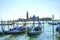 Gondalas San Giorgio Maggiore Church Grand Canal Boats Venice It