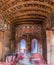 GONDAR, ETHIOPIA - MARCH 13, 2019: Colorfuly decorated interior of Debre Birhan (Berhan) Selassie church in