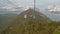 Gondola cable car with mountain view landscape