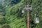 Gondola and cables at Shishiku Park, Ishikawa Prefecture, Japan