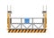 Gondola cradle. Suspended platform. Simple flat illustration.