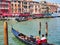 Gondola Entering the Grand Canal, Venice, Veneto, Italy