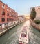 Gondola with gondolier in Venice, Italy