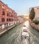 Gondola with gondolier in Venice, Italy