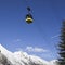 Gondola lift at ski resort in winter with copy space - La Thuile
