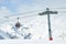 The gondola lift to the ski resort