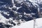 Gondola lift with tower from Grindelwald to First peak  ,  Switzerland