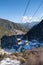 Gondola lift in the Vallnord Pal Arinsal by Grandvalira Resorts Pyrenees station in winter 2023