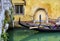 Gondola Moored in a Canal the San Polo District in Venice