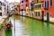 Gondola on the picturesque canals in Venice