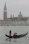 Gondola in the Rain, Venice, Italy