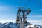 Gondola ski lift taking people to the Elbrus