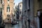 Gondola with tourist in Venice