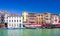 Gondolas along Grand Canale in Venice, Italy