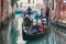 Gondolas and canals in Venice, Italy