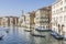 Gondolas and classical Venetian buildings on the Grand Canal