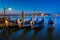 Gondolas, Grand Canal and San Giorgio Maggiore Church