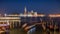 Gondolas, Grand Canal and San Giorgio Maggiore Church at night, Venice