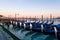 Gondolas on Grand Canal in Venice