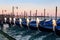 Gondolas on Grand Canal in Venice