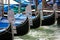 Gondolas moored by Saint Mark\'s square in Venice