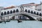 Gondolas near Rialto bridge Venice, Italy