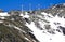 Gondolas over mountain ridge, Molltaler Glacier