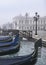 Gondolas Parked at Shore, Venice, Italy