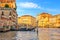 Gondolas pier and Ca` Foscari University of Venice, Italy