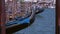 Gondolas on the pier. Venice, Italy