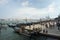 Gondolas in port, Venice summer