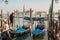 Gondolas at Riva degli Schiavoni in Venice.