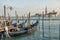 Gondolas at Riva degli Schiavoni in Venice.