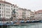 Gondolas on the Riva degli Schiavoni waterfront in Venice, Italy