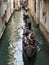 Gondolas Rowing in Side Canal, Venice