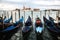 Gondolas at St. Mark\'s Square in Venice - Italy